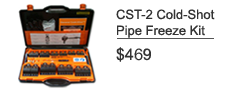 CST-2 Cold-Shot Portable CO2 Pipe Freeze Kit Free 24" OD Tape